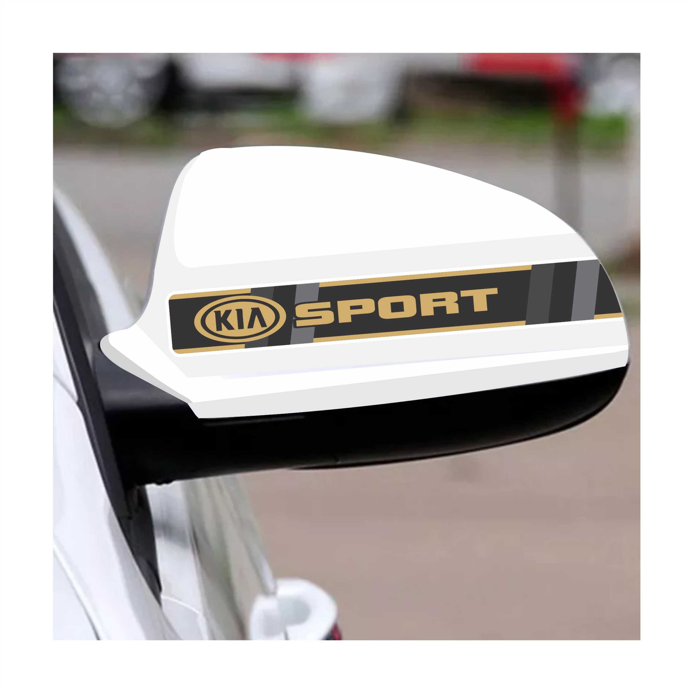 Par Adesivos Retrovisor de Carro Kia 14x2cm R001