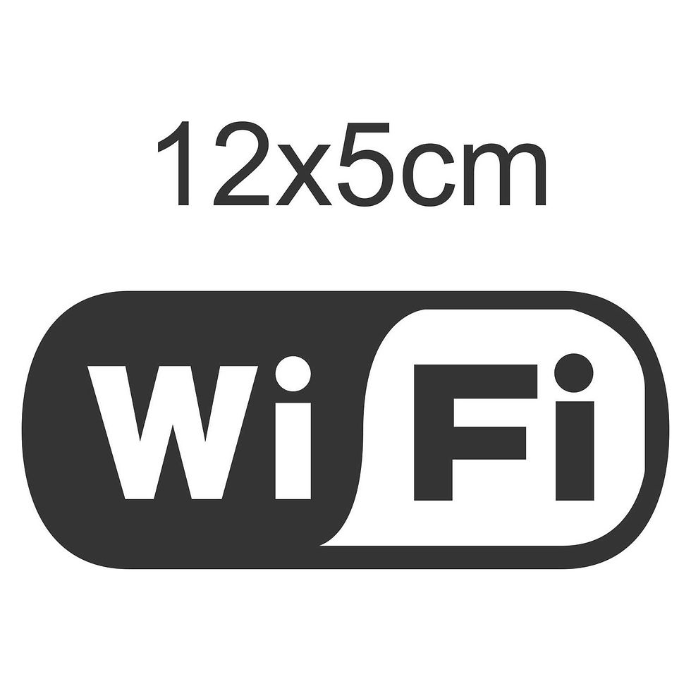 Adesivo Loja Posto Padaria Wifi Wi-fi 12x5cm