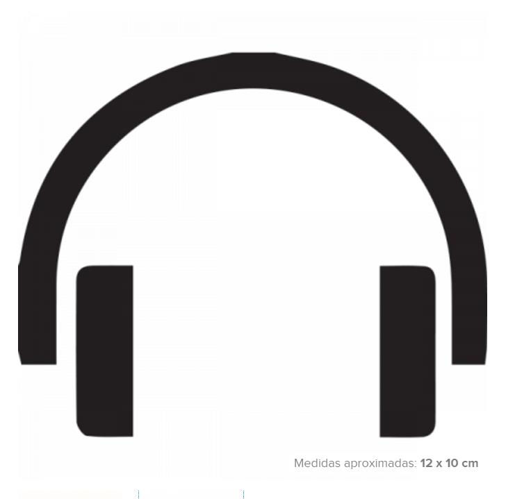 02 Adesivos de Parede Tomada Fone de Ouvido 12x10cm a52