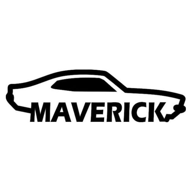 Adesivo Clube do Ford Maverick 15cm preto
