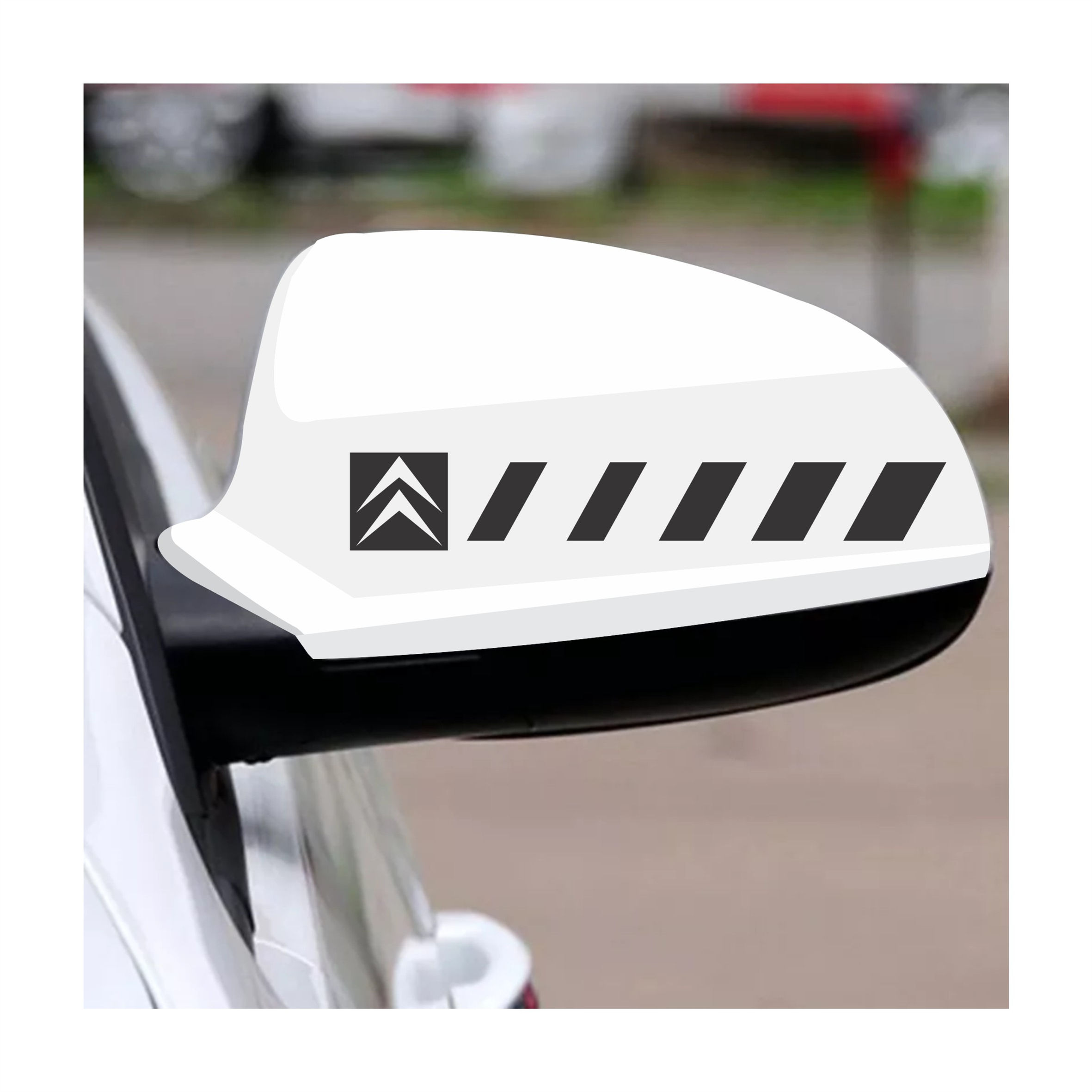 Par Adesivos retrovisor de carro Citroen 14x2cm