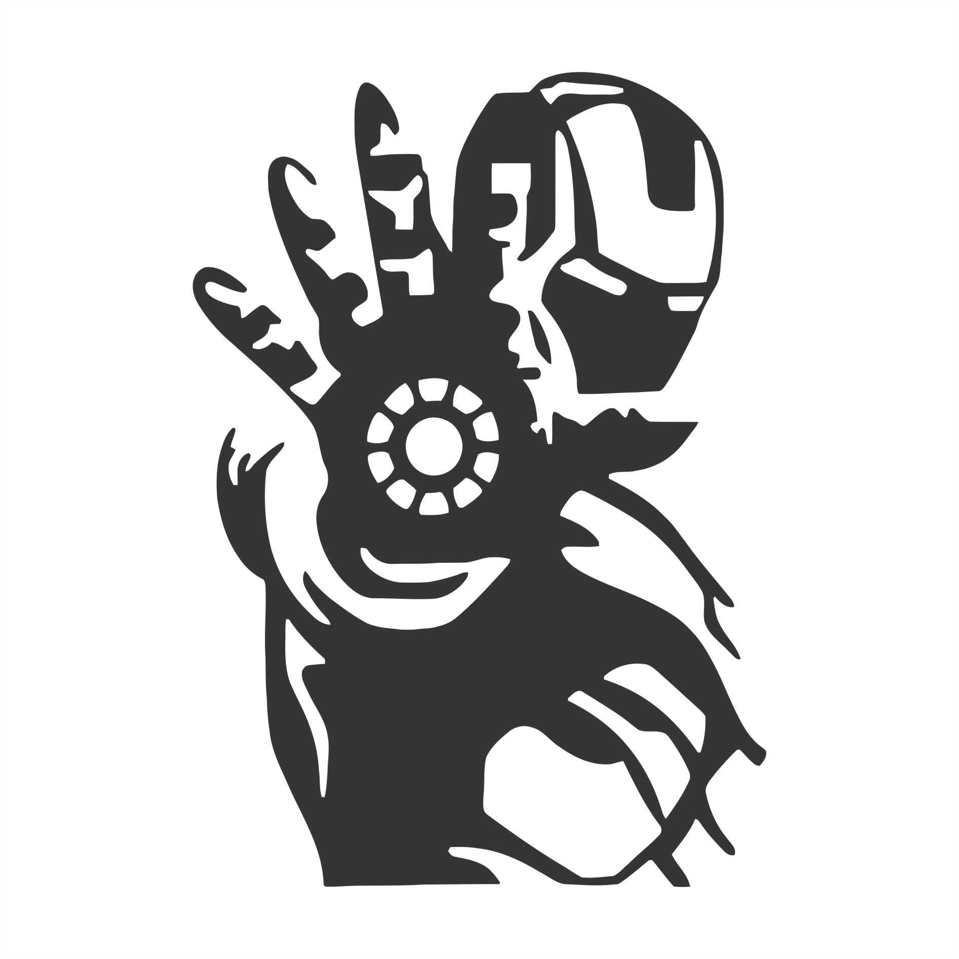 Adesivo Iron Man Homem Ferro Vingadores Avengers 10x7cm