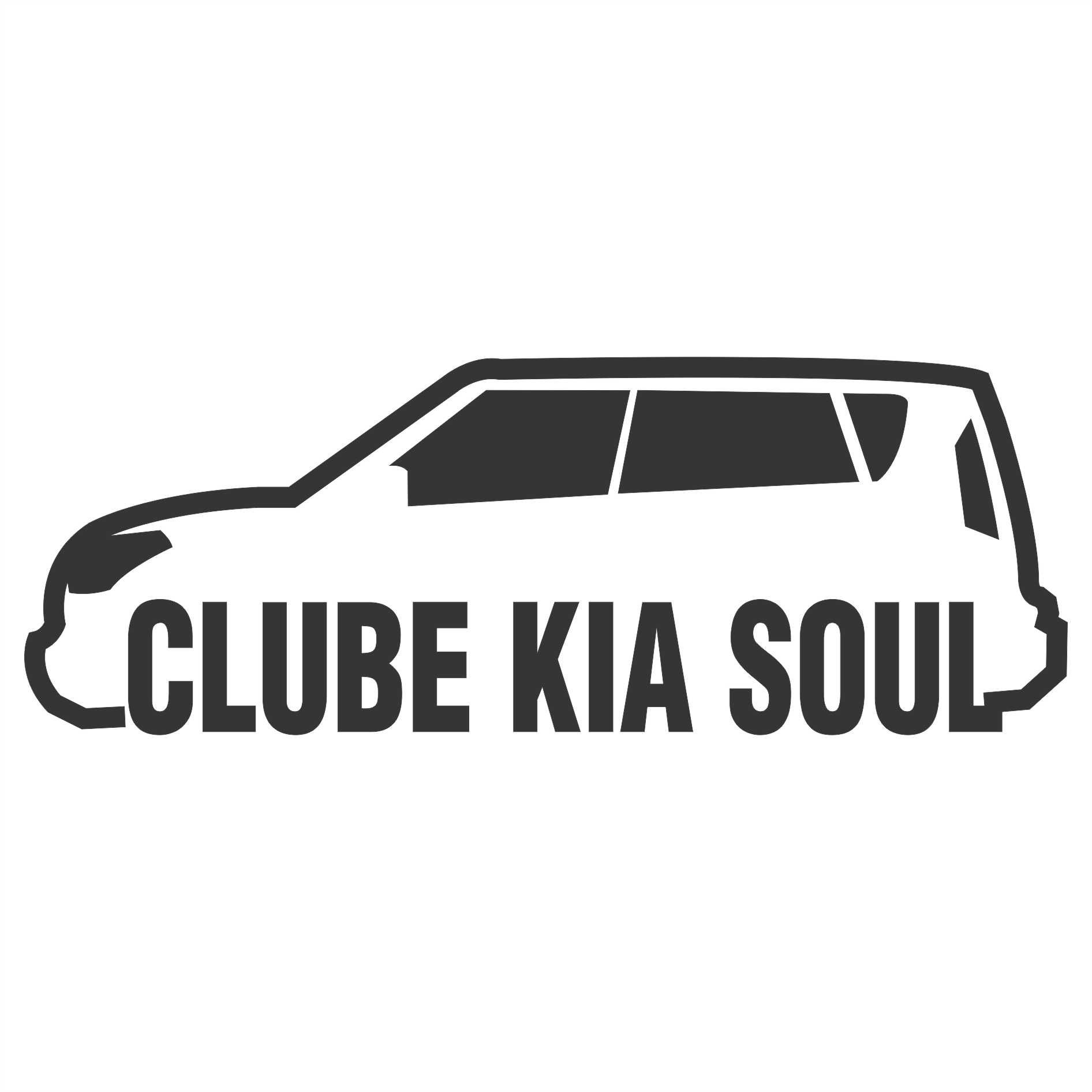 Adesivo Decorativo Automotivo Clube Do Kia Soul preto