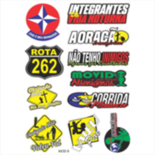 Kit Cartela Adesivo A4 Motorista Caminhão Boléia A287 - Mod8