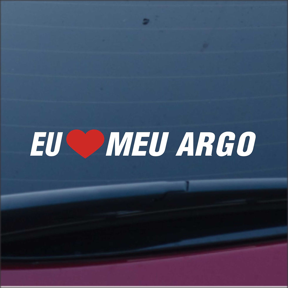 Adesivo 20x2cm Eu Amo Meu Fiat Argo a340