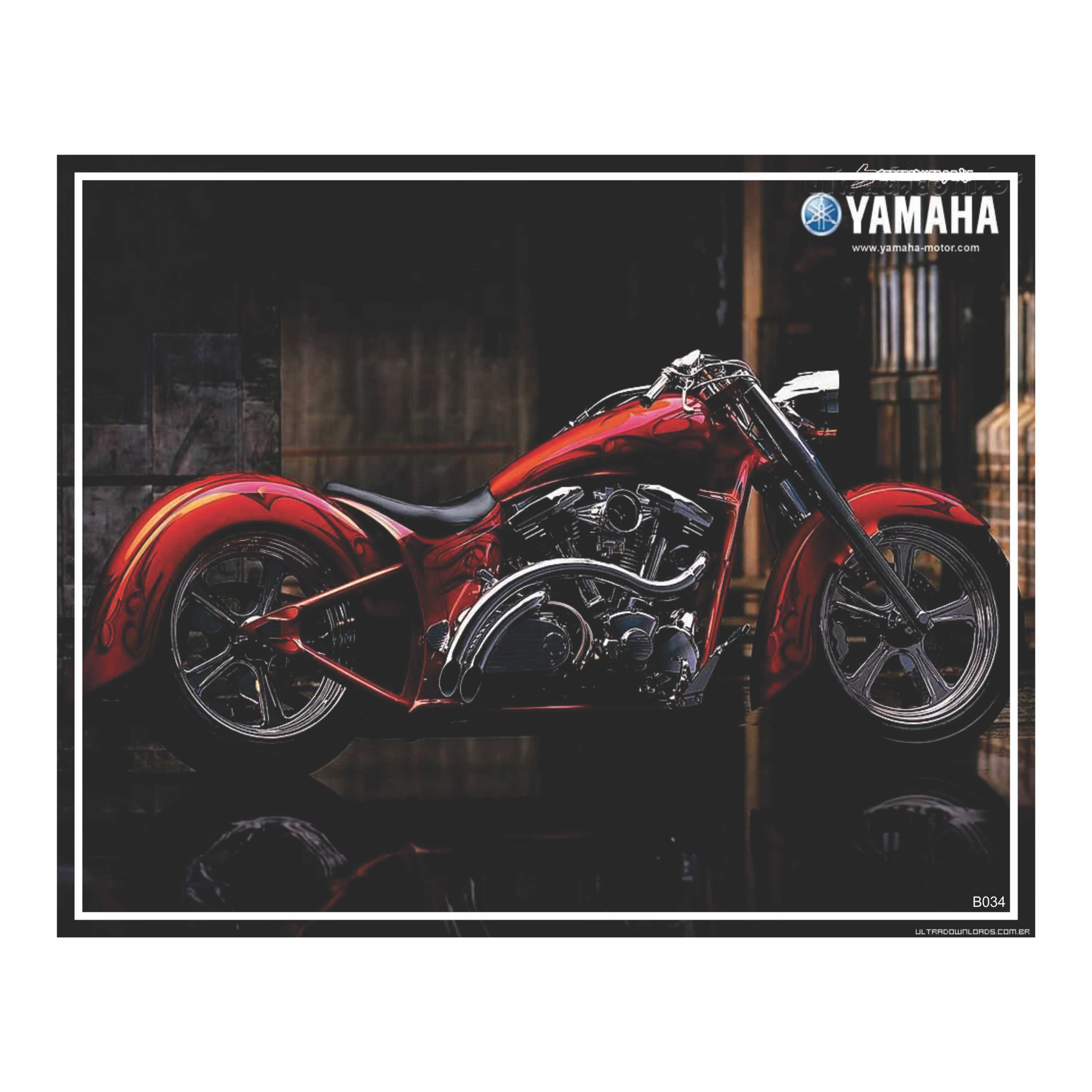 Placa decorativa PVC 2mm 20x25cm Moto b034