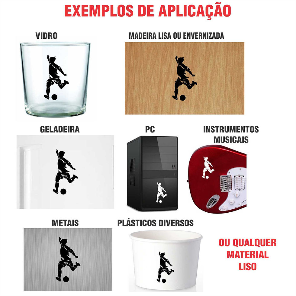 Adesivo Esportes Futebol Futsal Jogador 10x5,5cm