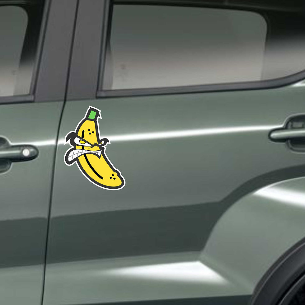 Thumbnail: Adesivo carro caminhão moto 7f Banana Nervosa 8x11 - 16x22cm