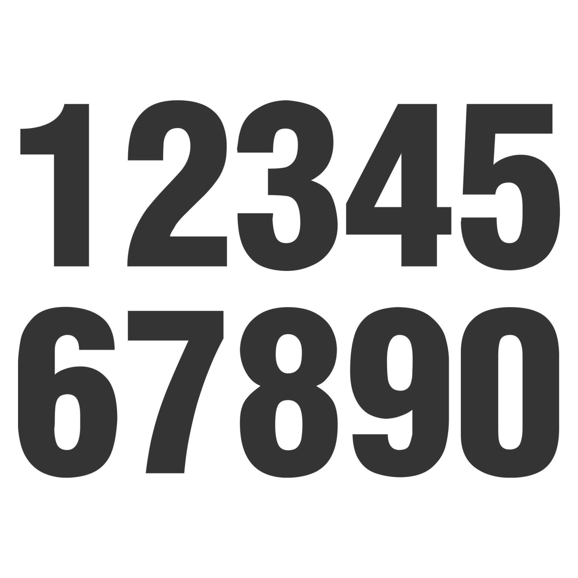 Adesivo Números Numeral Organizador Organização 5,7cm altura