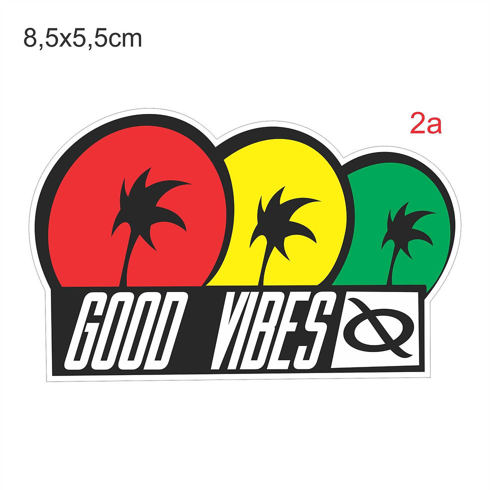 Adesivo 8,5x5,5cm Caminhão Boléia Good Vibes 2a