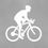 Thumbnail: Adesivo Preto Bicicleta Ciclista Bike 12x12cm A415