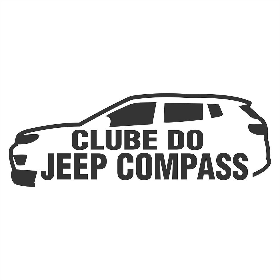 Adesivo Clube Do Jeep Compass 15x5cm preto