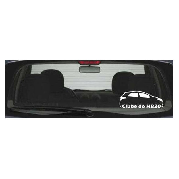 Adesivo Clube do Hyundai HB20 15cm branco