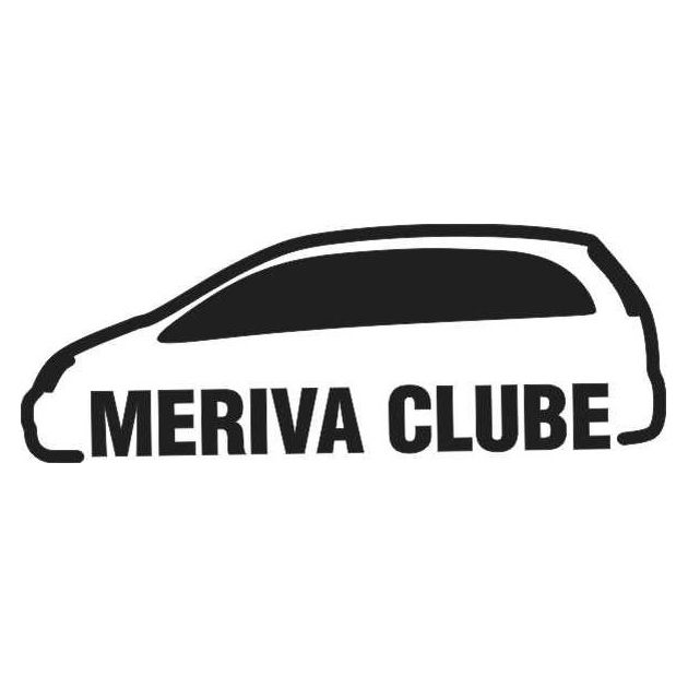Adesivo Clube do Chevrolet Meriva 15cm preto