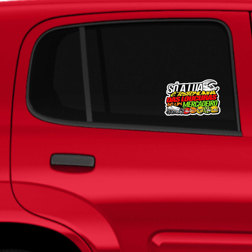 Thumbnail: Adesivo 20x13 carro moto caminhão Só a lua é testemunha das loucuras de um mercadeiro C16