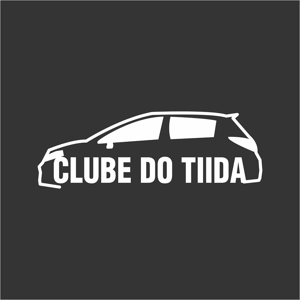 Adesivo Clube do Tiida 15x5cm branco