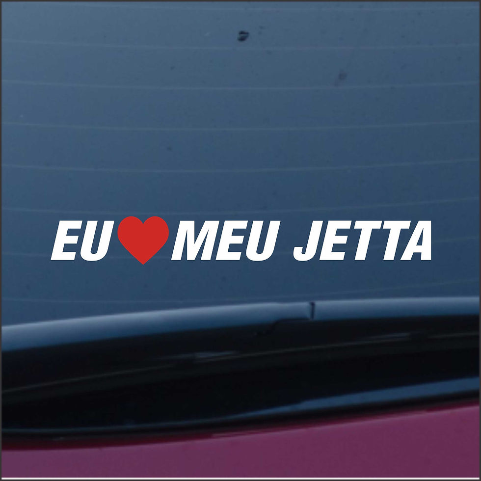 Adesivo 20x2cm Eu Amo Meu Jetta a340