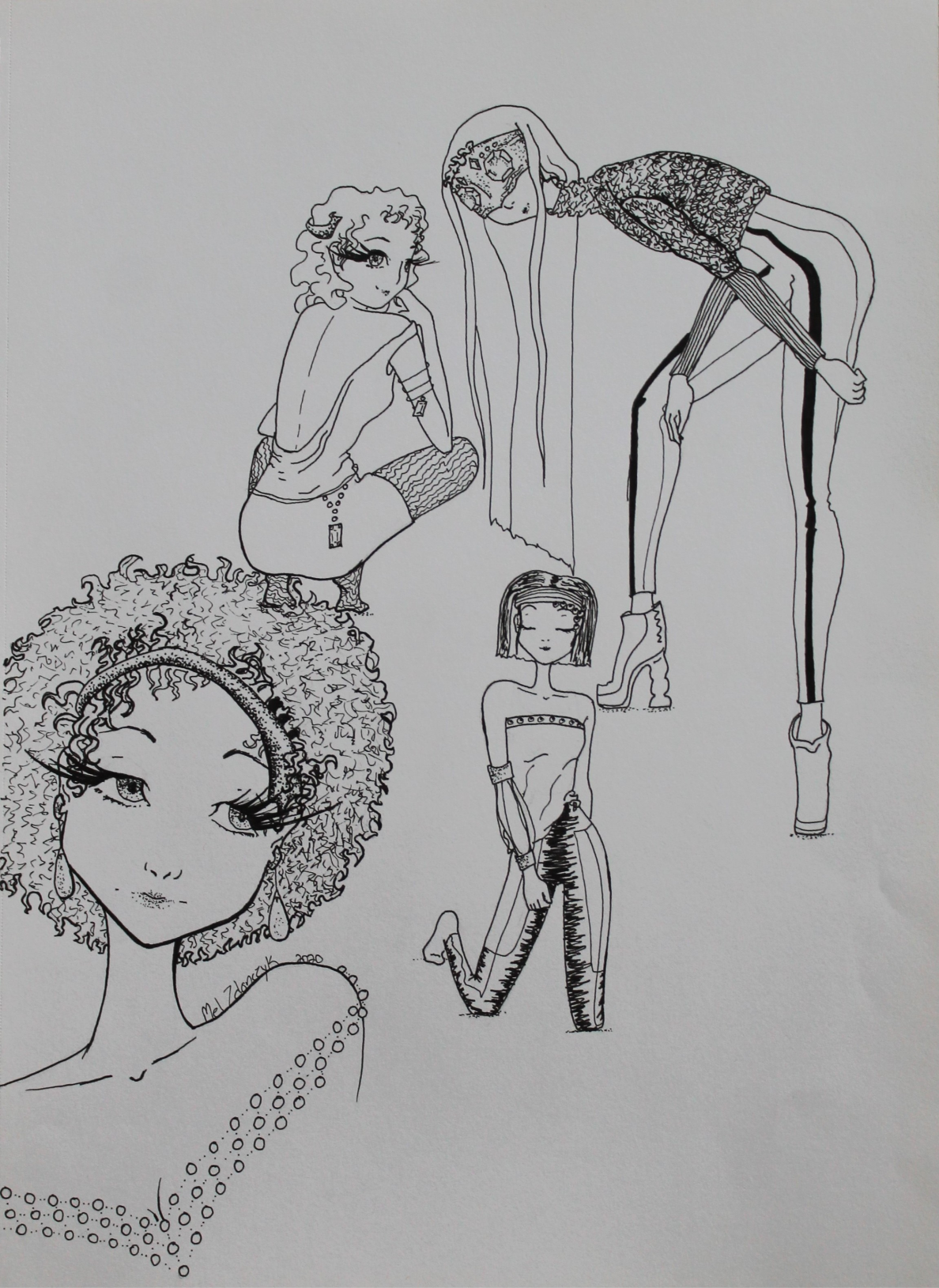 Just Us Girls Original Art Print