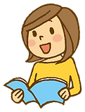 雑誌をみる女性