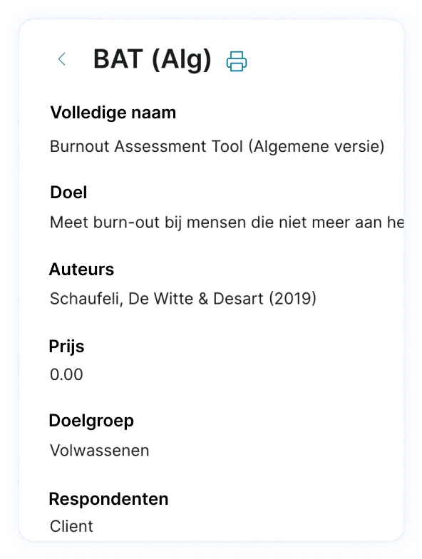 Online vragenlijst EPD