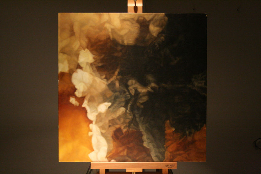 Boom on easel