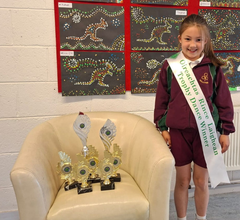 Congratulations to Darcey in 1st Class on her recent success in Irish Dancing! Well done Darcey!