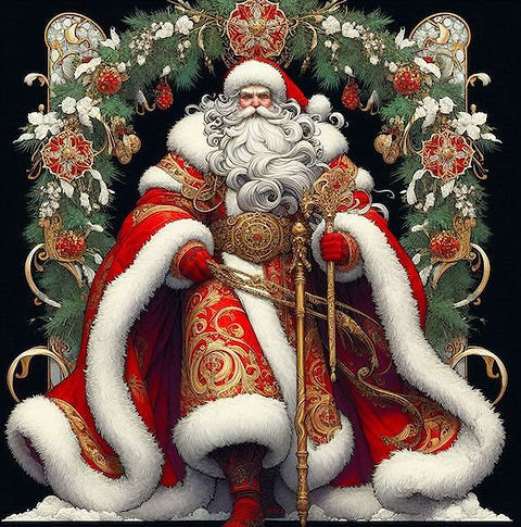 Santa Claus in Red & White Garment Motif.jpg
