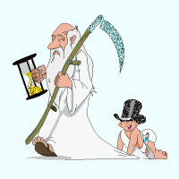 new year Father Time and baby.gif