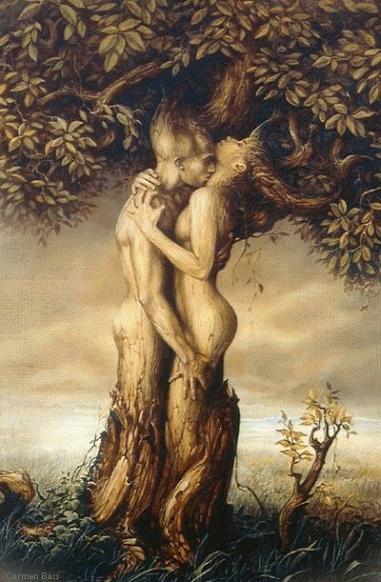 Beltane May Day tree lovers.gif