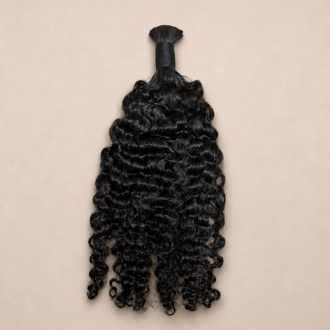 Studio Techilo exotic tight curly bulk Indian braiding hair extensions