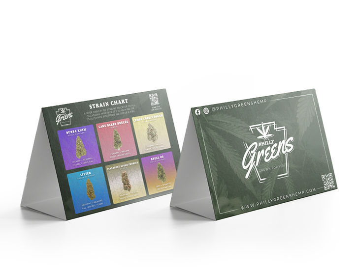 Philly Greens Brand Identity+ Print & Production - Product Catalog Stationary Table Tent & Advertisement