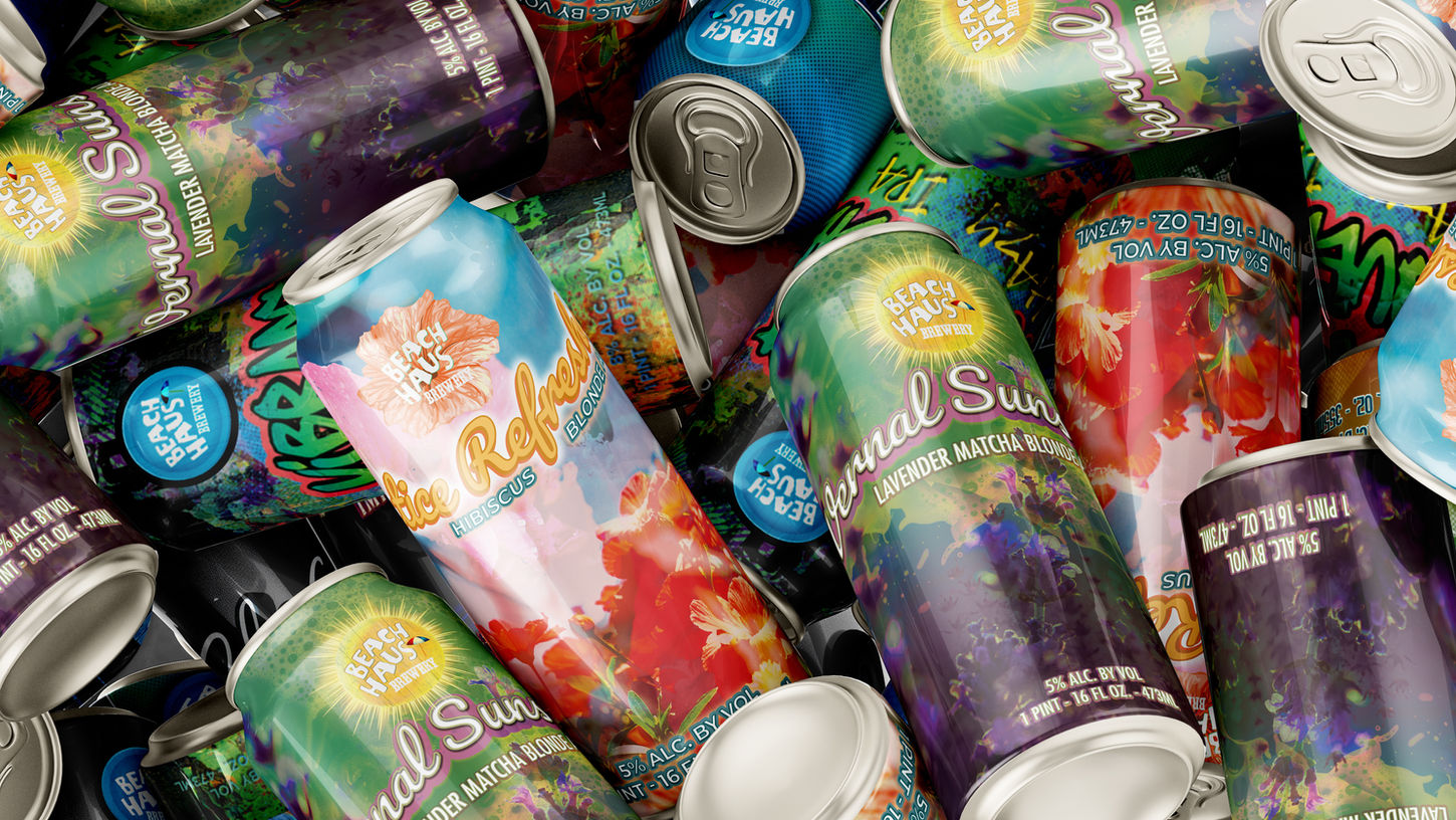 Beach Haus Packaging Design - A variety of mixed label designs