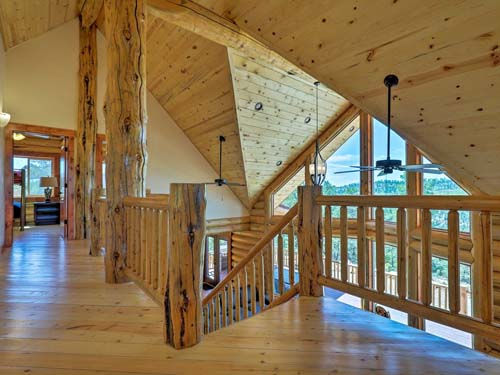 log cabin kit loft area home design