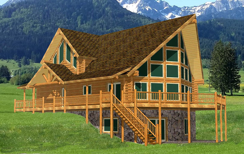 Yellowstone Chalet log cabin material package large home