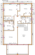 32x46 Cape Cod Loft log home plan