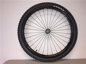 Off-road wheelchair wheel.