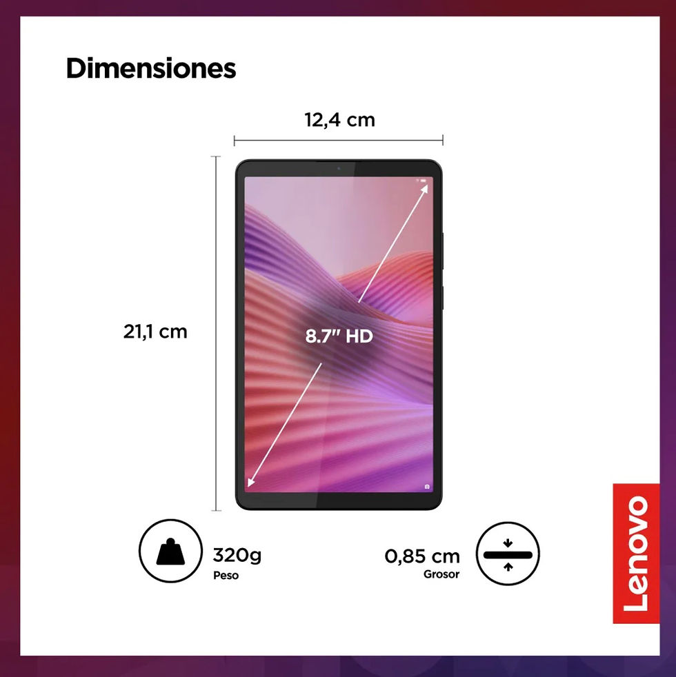 Miniatura: Tablet Lenovo TAB ONE 8.7” IPS 4+128 + FOLIO CASE