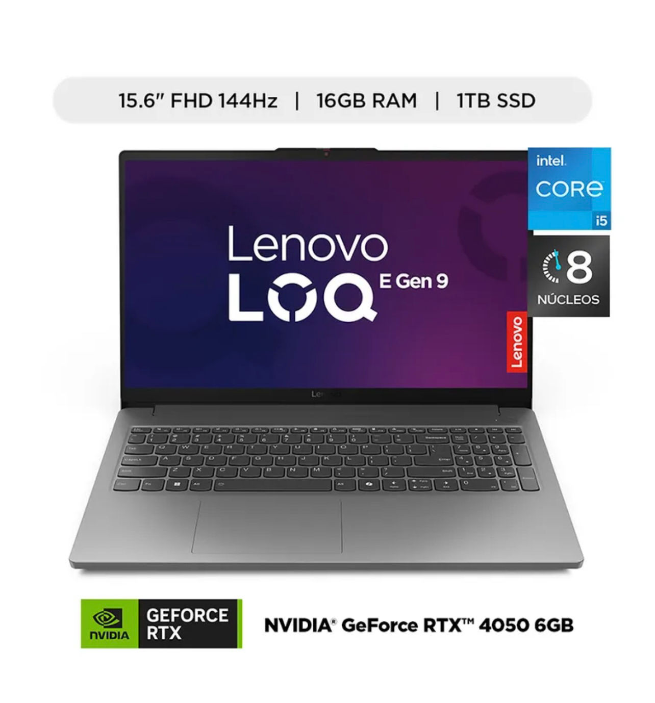LENOVO LOQ E- RTX 4050 6GB i5-12450Hx 16GB RAM DDR5 1TB SSD