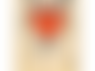 Tarot card showing a red heart pierced by three swords, set against a cloudy sky. Text reads "THREE of SWORDS." Mood is somber.