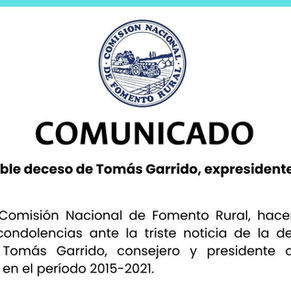 COMUNICADO | Lamentable deceso de Tomás Garrido, expresidente de CNFR.