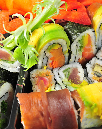 Verschiedene Sushi Rolls