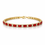 Thumbnail: Ladies Red Zirconia Bead Bracelet, KC Gold Plated, Elegant Adjustable Gift