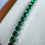 Thumbnail: Sparkling Green & Silver Synthetic Cubic Zirconia Bracelet, Elegant Jewellery