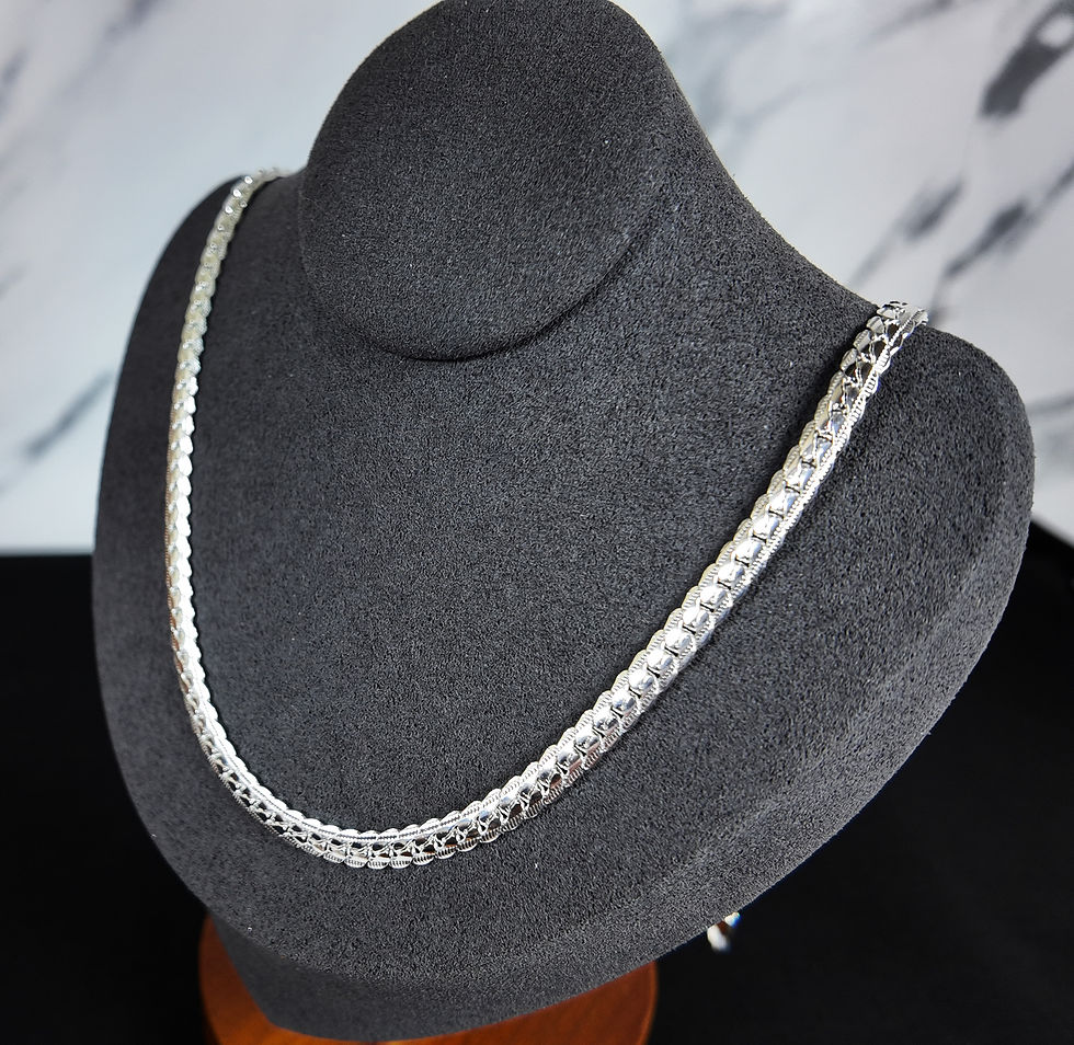 Thumbnail: Sterling Silver Chain Necklace 925 Unisex 49cm Jewellery Gift