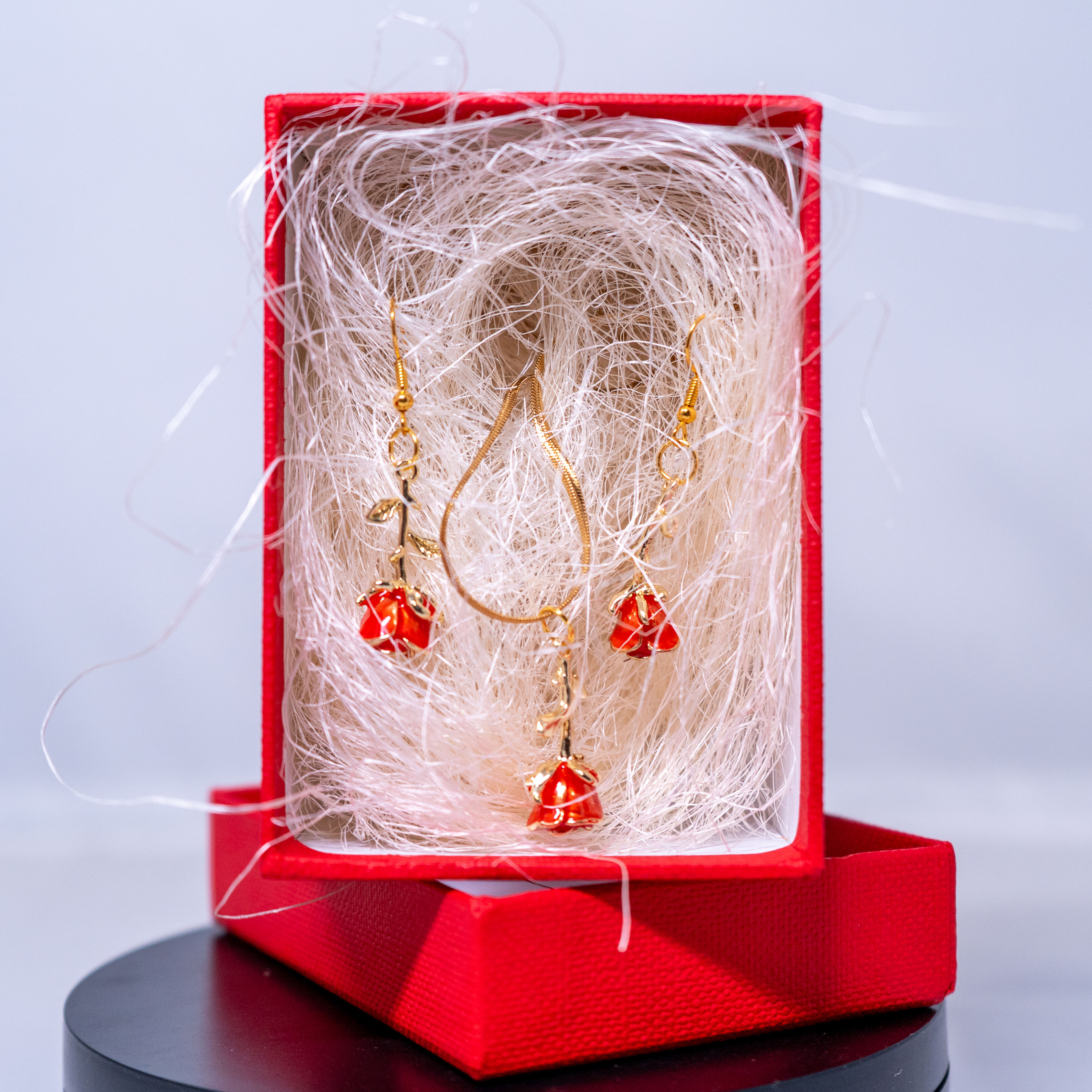 Set Eternal Rose - Conjunto de Colgante y Pendientes en Acero Inoxidable