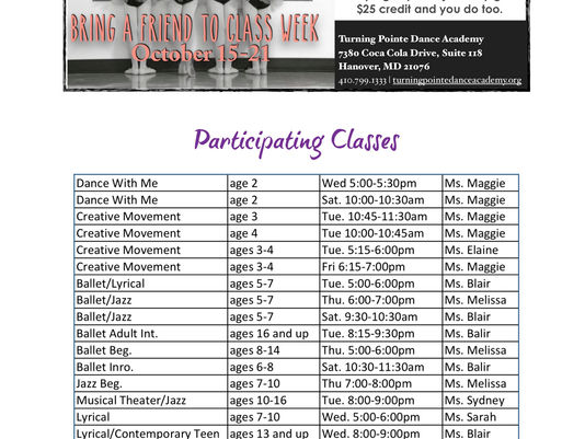 Bring A Friend To Class Week