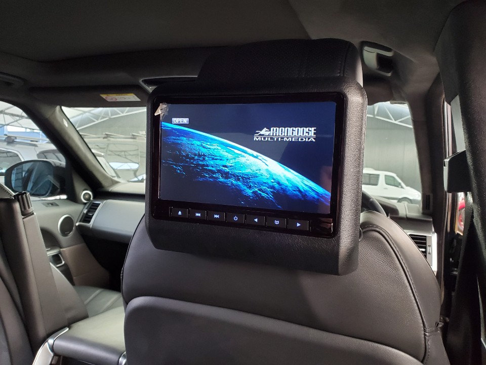 Range Rover Sports L494 Headrest DVD Player Installed Mongoose Q500