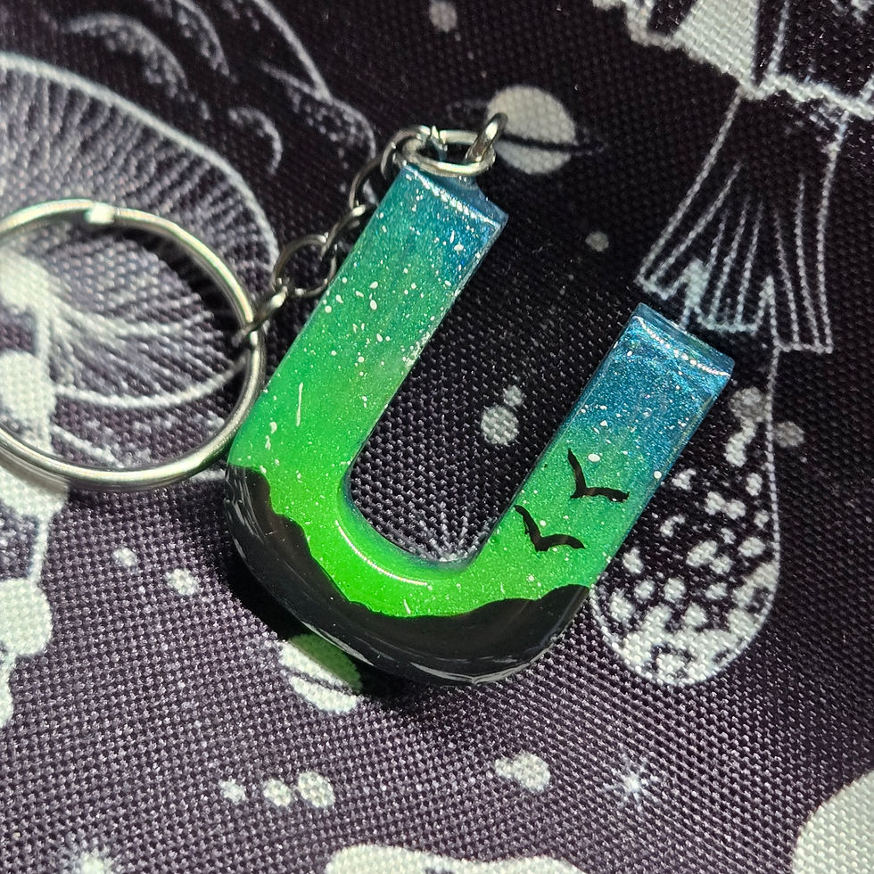 Thumbnail: Resin Letter Keychain 