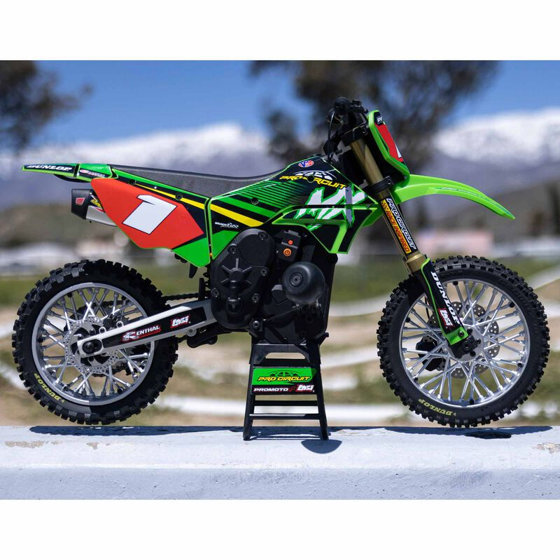 Thumbnail: LOS06002 Promoto-MX 1/4 Motorcycle RTR Combo, Pro Circuit (Green)
