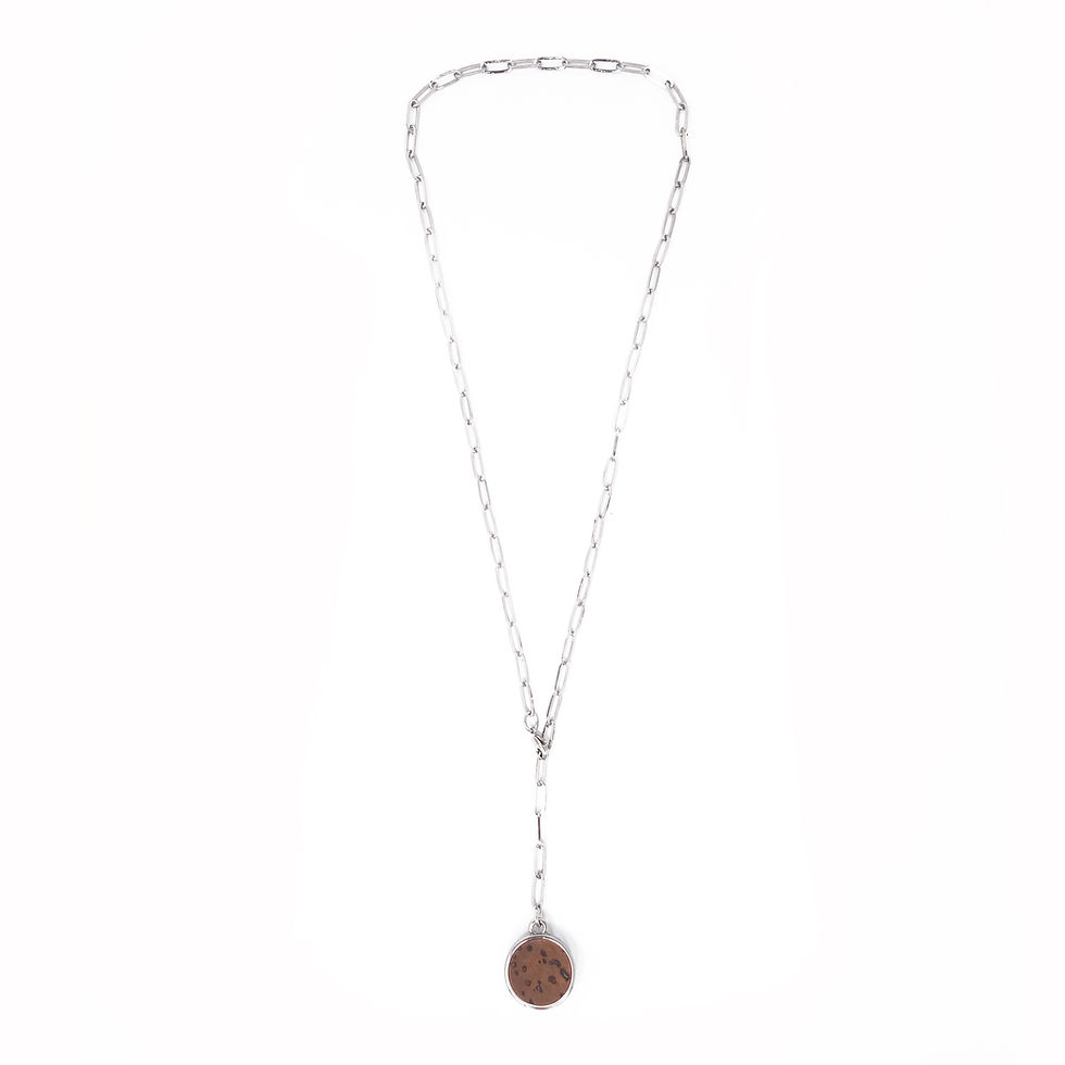 Miniaturbild: Y-Halskette Rund - BROWN